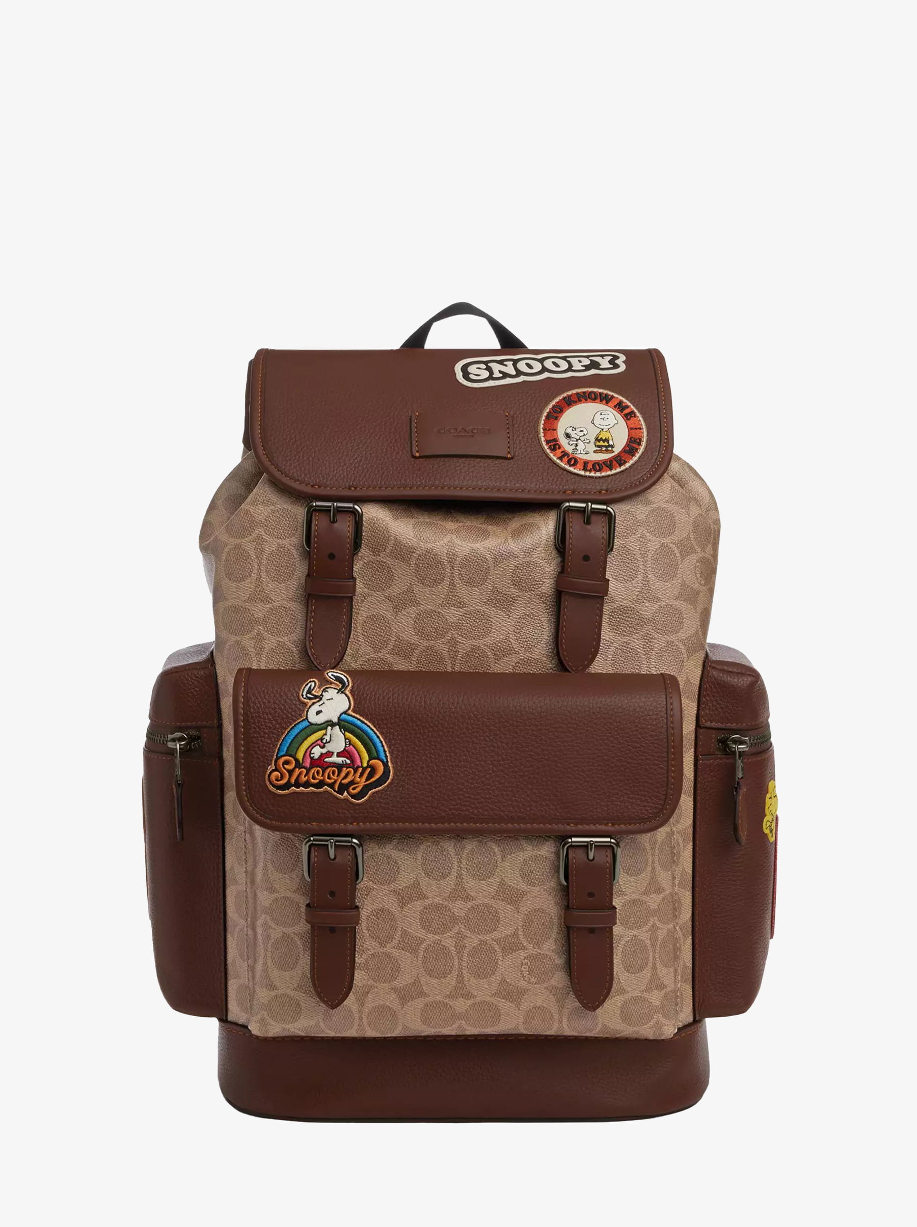 Рюкзак COACH Peanuts Sprint Backpack in Signtature Canvas Large