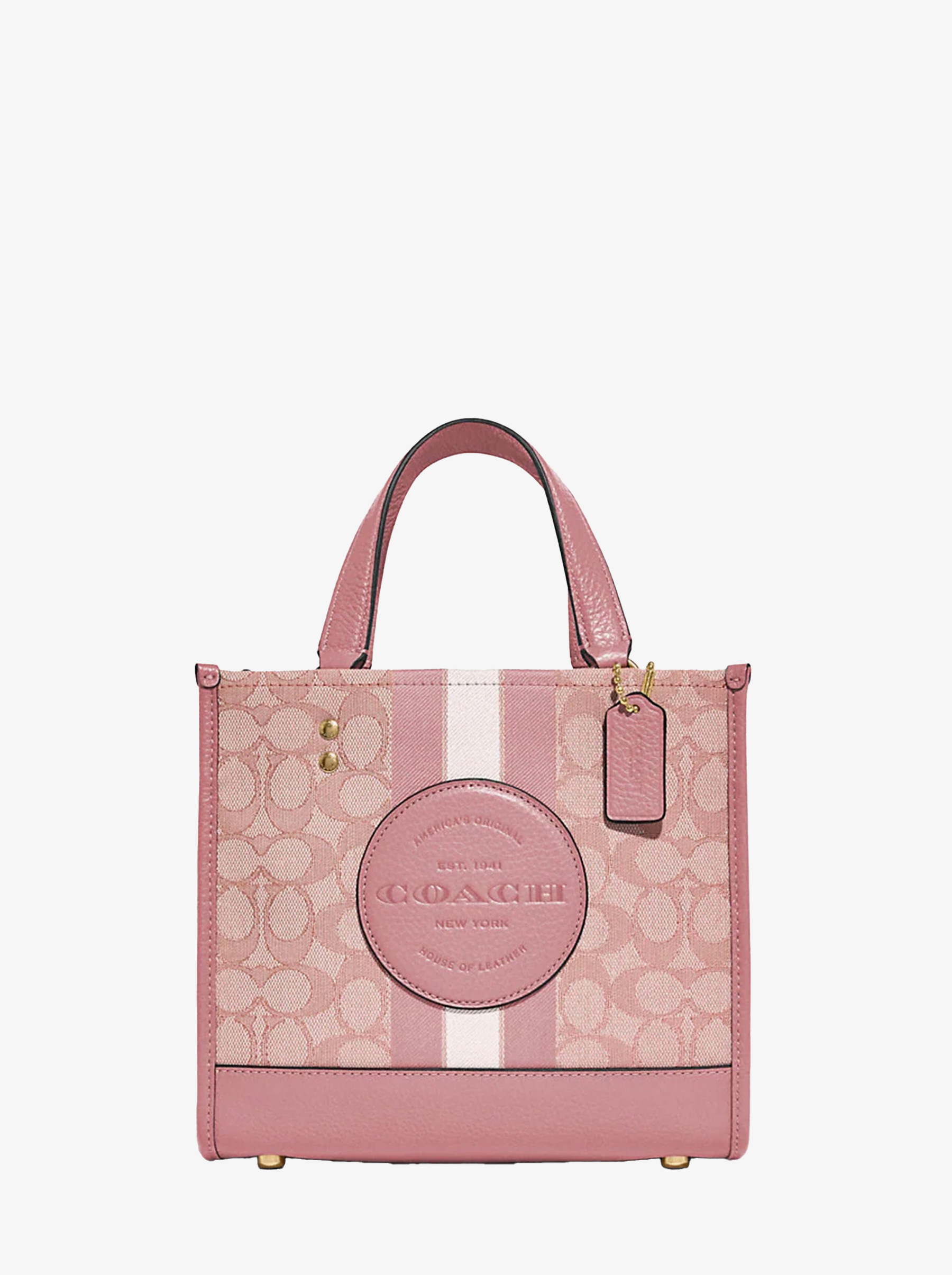 Сумка COACH Dempsey Tote 22 In Signature Jacquard With Stripe And Coach Patch Small