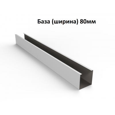 Кубообразный реечный потолок Cesal C-дизайн ширина 80