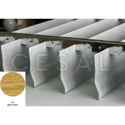 Потолок реечный Cesal L- (пластинообразный-) дизайн 731 Дуб селект 110х3000