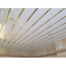 Потолок реечный Cesal S-дизайн C01 Жемчужно-белый 100х3000мм