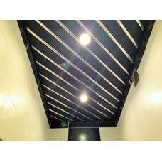 Потолок реечный Cesal S-дизайн C05 Черный жемчуг 150х4000мм