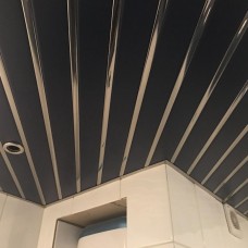 Потолок реечный Cesal Profi S-дизайн 3305 Черный матовый 100x3000мм
