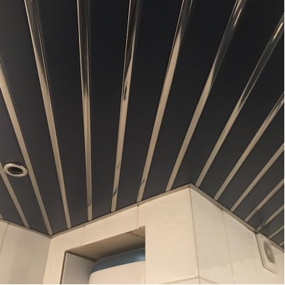 Потолок реечный Cesal Profi S-дизайн 3305 Черный матовый 100x4000мм