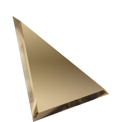 Зеркальная плитка с фацетом 10mm Треугольник Бронза 180х180мм