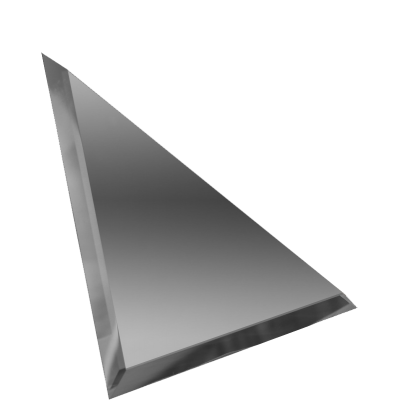 Зеркальная плитка с фацетом 10mm Треугольник Графит 200х200мм