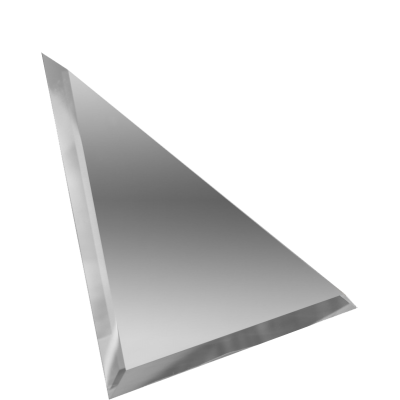 Зеркальная плитка с фацетом 10mm Треугольник Серебро 150х150мм
