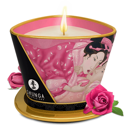 Shunga массажная свеча с ароматом Розы, 170 мл.*