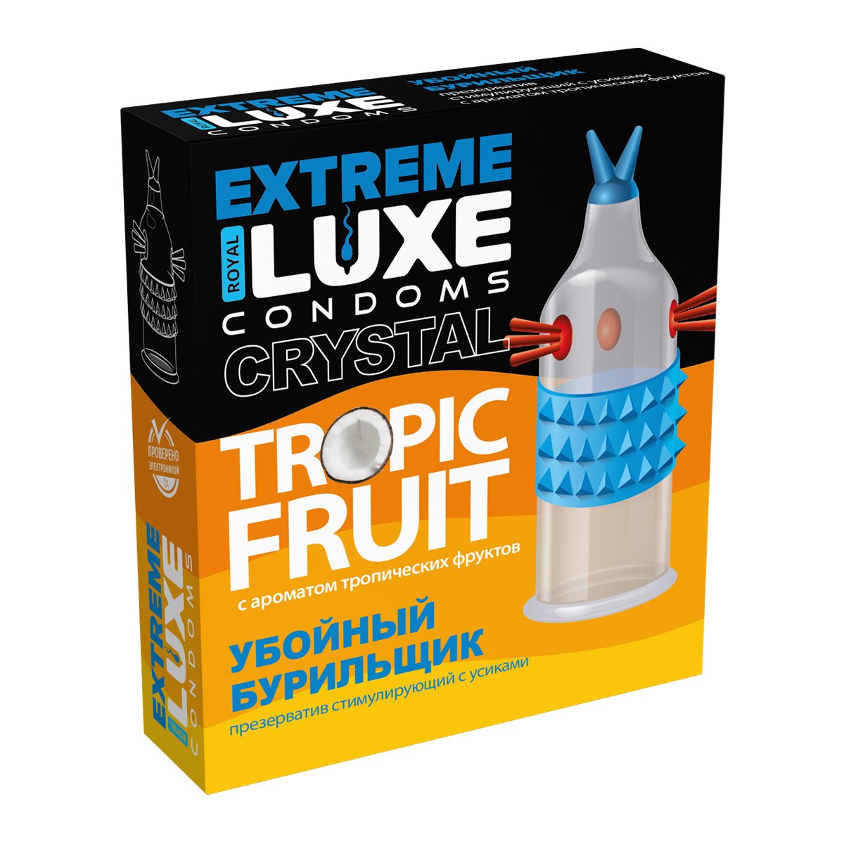 Luxe Extreme презервативы c ароматом тропических фруктов Убойный Бурильщик, 1 шт.