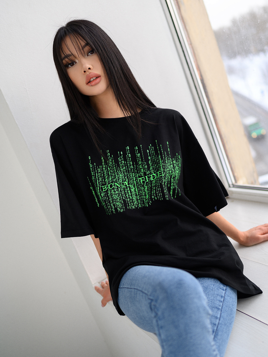 Bona Fide футболка OVERSIZE T-Shirt "Matrix", Черный