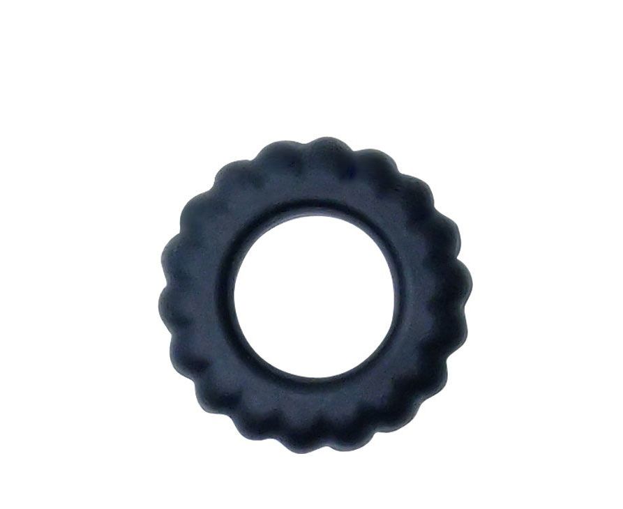 Baile эреционное кольцо с крупными ребрышками Cock Ring 1шт, Черный