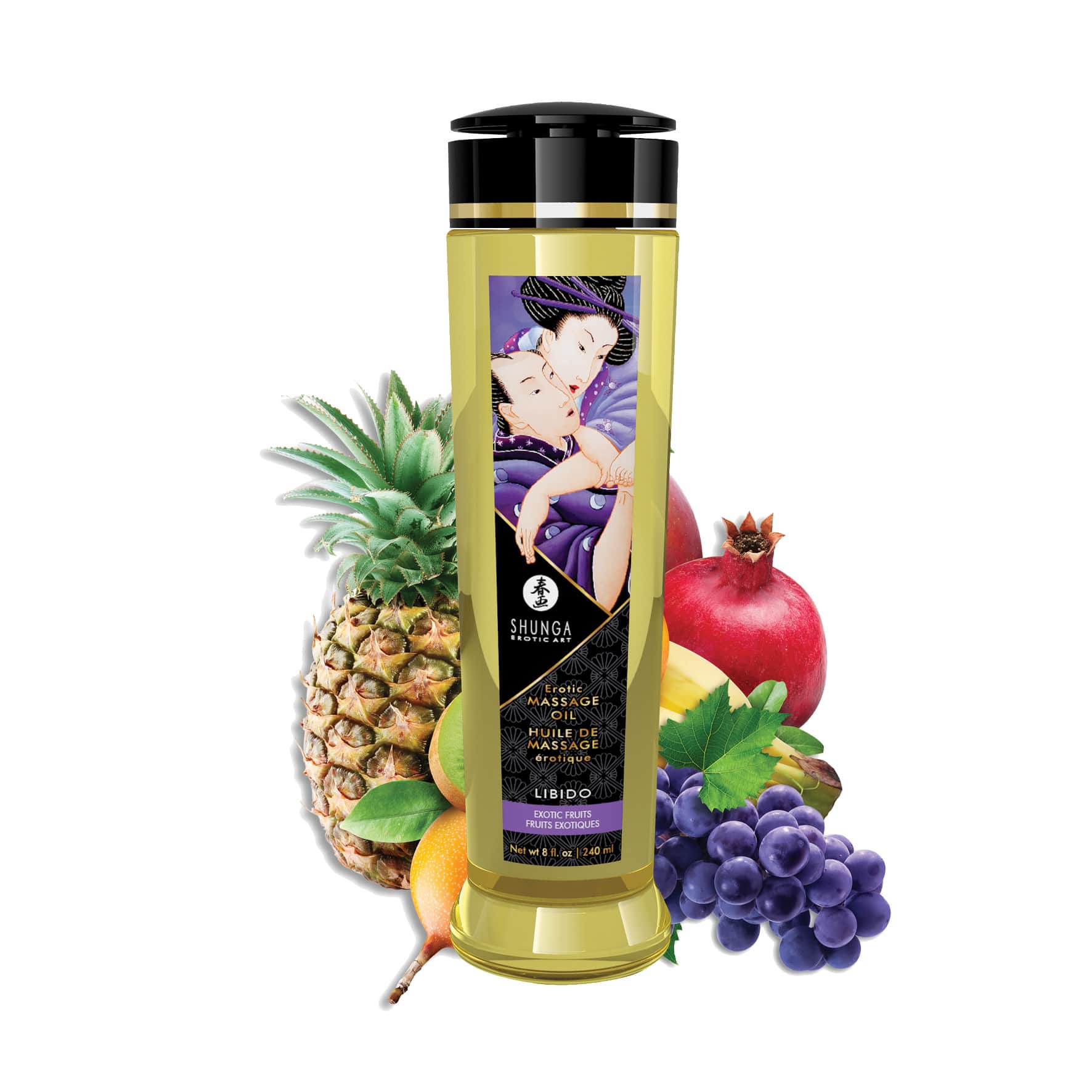 Shunga масло массажное для тела с ароматом Экзотических фруктов, 240 мл.