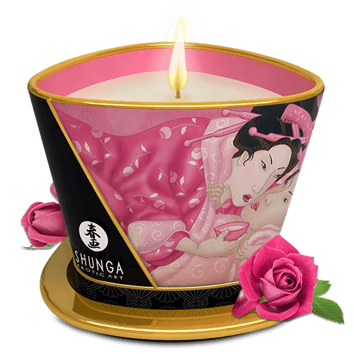 Shunga массажная свеча с ароматом Розы, 170 мл.*