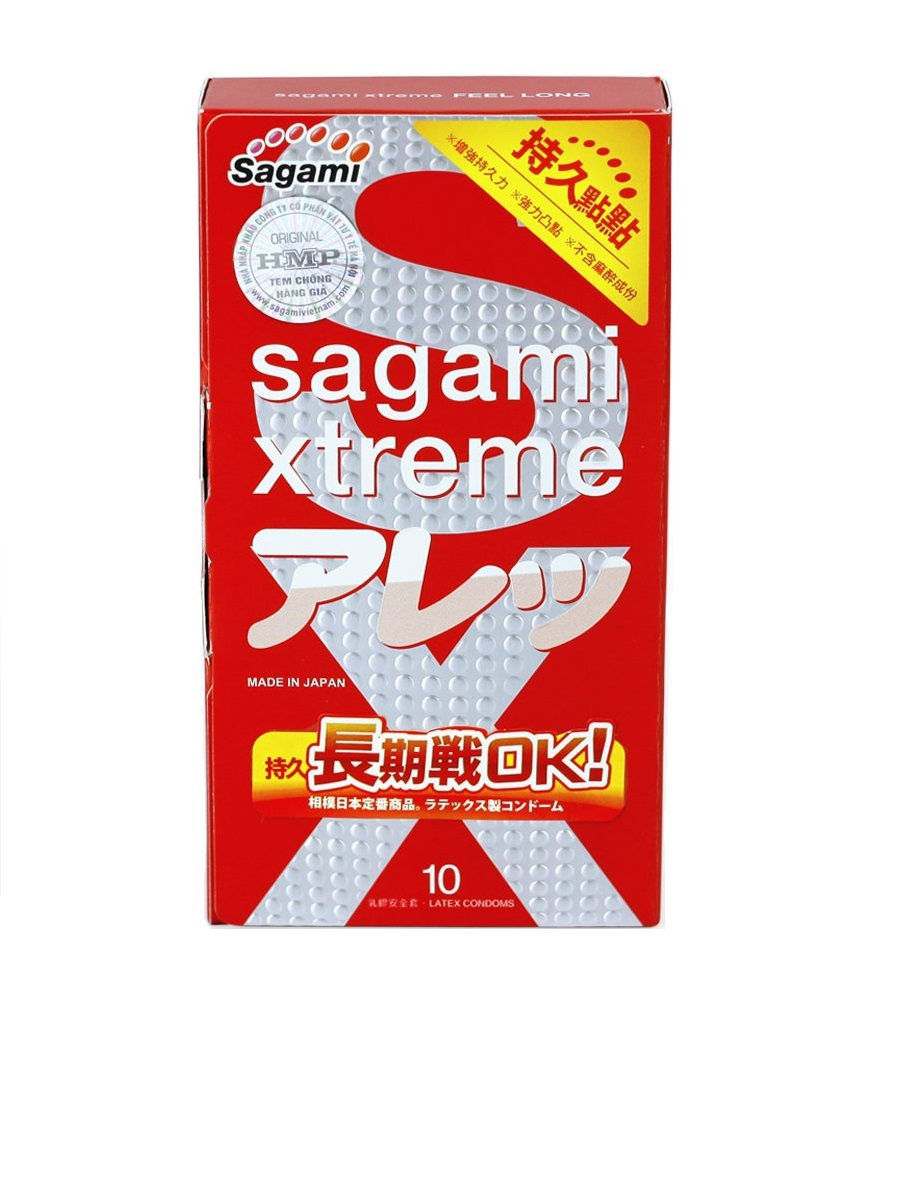 Sagami Xtreme презервативы латексные Feel Long, 10 шт