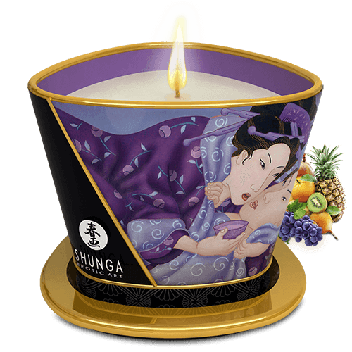 Shunga массажная свеча с ароматом Экзотических фруктов, 170 мл.