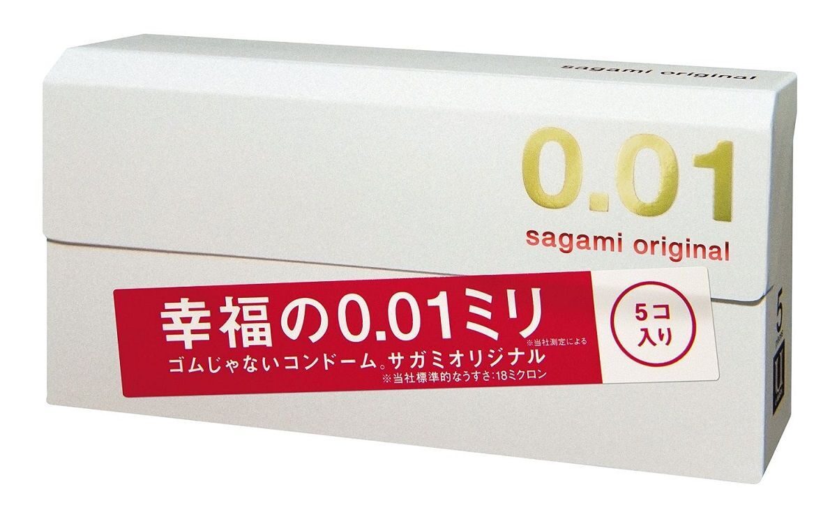 Sagami супер тонкие презервативы Original 0.01, 5 шт.