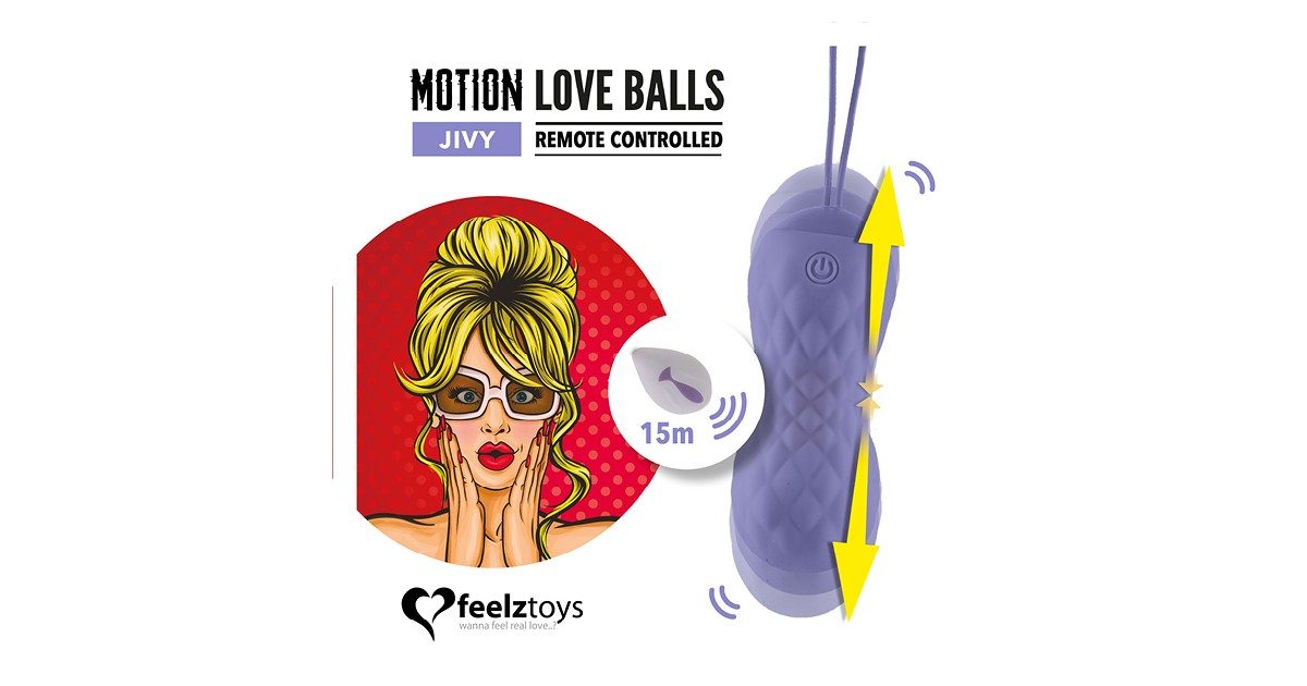 sex toys con telecomando wireless-Feelztoys - Remote Controlled Motion Love Balls Jivy-LaChatte.it