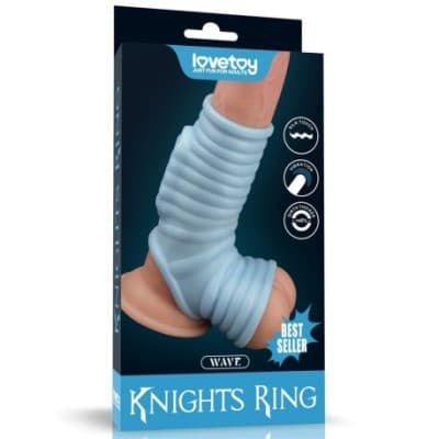 Guaina vibrante Wave Knights Ring With Scrotum Sleeve