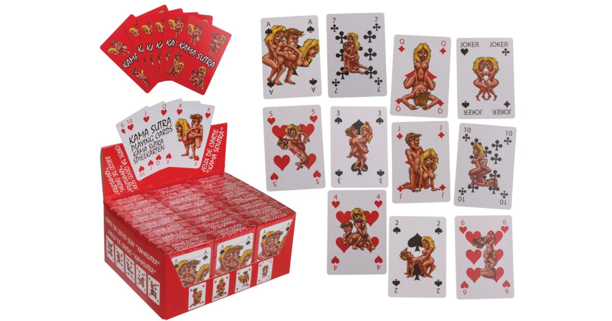 giochi da tavolo-Mazzo di 54 Carte Da Gioco Fumetti Kamasutra-LaChatte.it