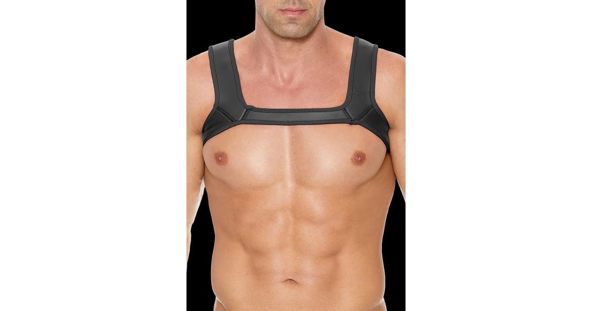 abbigliamento BDSM uomo-Neoprene Harness Size S/M - Black-LaChatte.it