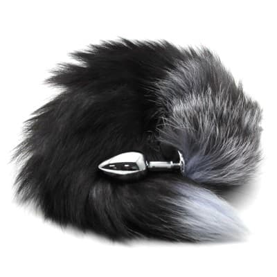 Foxtail Black/Grey Buttplug