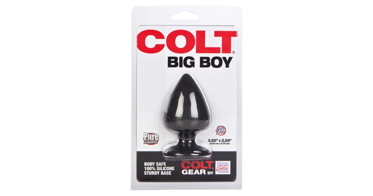  non vibranti-Plug anale Colt Big Boy - Black 8,25 cm x 5,75 cm in silicone-LaChatte.it