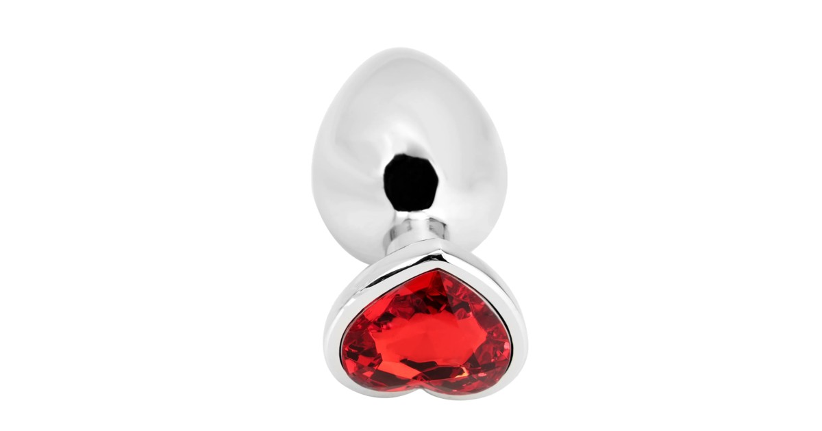 anal bijoux-Heart Shape Anal Plug L Red-LaChatte.it