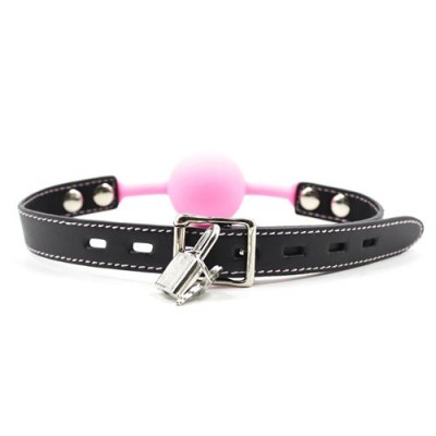 Morso Ball Gag Pink con Lucchetto Diametro 4 cm