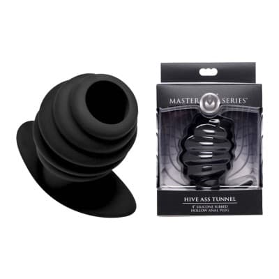 Ass Tunnel Ribbed Hollow Anal Plug large