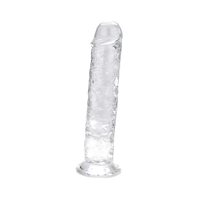 Dildo con ventosa da 7.5 pollici trasparente