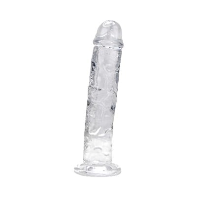 Dildo con ventosa da 9.5 pollici trasparente