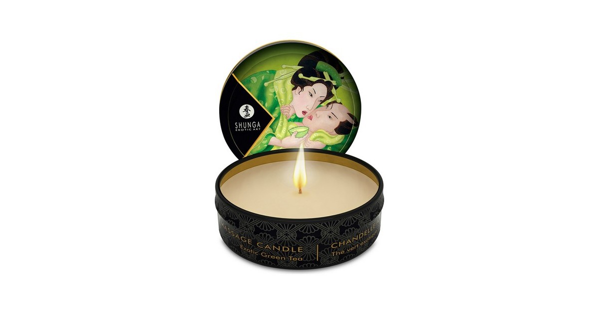 candele per massaggi-Candela Shunga 30gr. Zenitude, aroma pera/thè verde-LaChatte.it