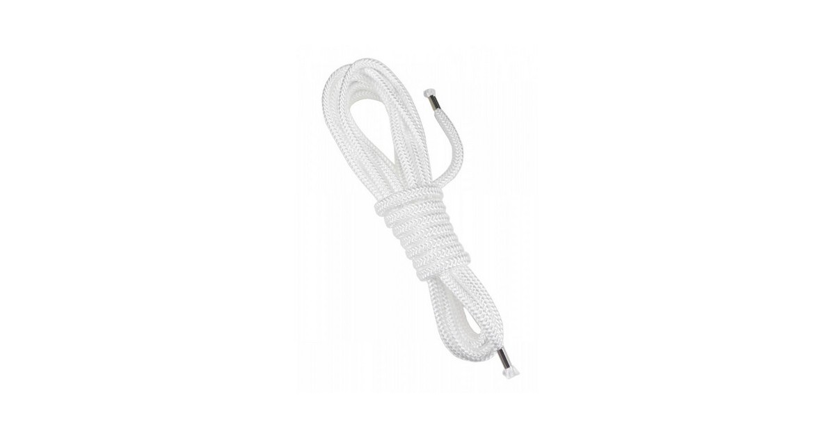 corde e nastri bondage-Corda 100% nylon per  Soft bondage lunghezza 5 metri colore bianco-LaChatte.it