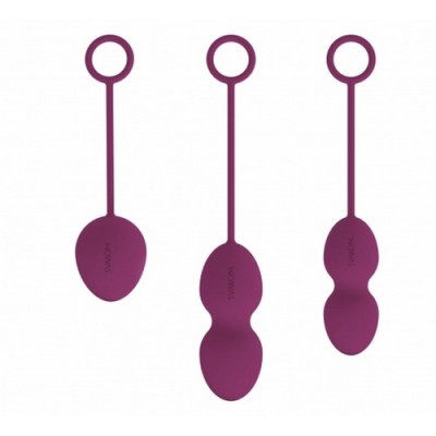 Kit palline da geisha in silicone con pesi differenti NOVA BALLS Viola