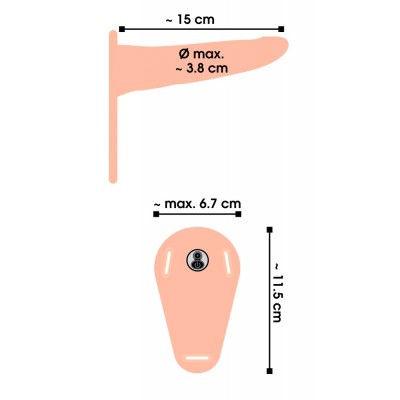 Strapon doppio vibrante ricaricabile in silicone per pegging