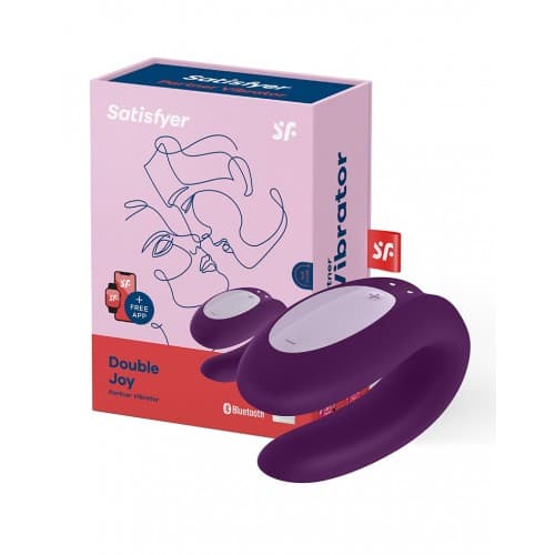 sex toys con app-Double Joy Massaggiatore per Coppia Viola-LaChatte.it