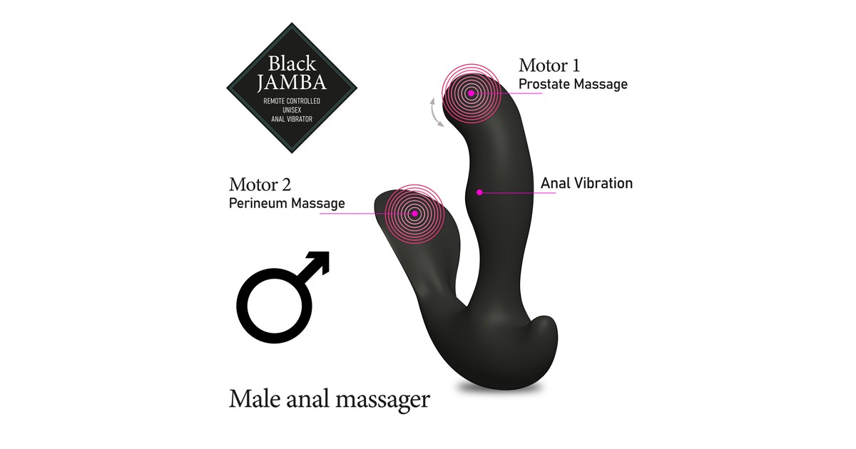 sex toys con telecomando wireless-Vibratore Anale Black Jamba-LaChatte.it