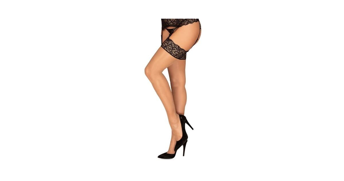 calze e collant-Calze Joylace Nude con Fascia in Pizzo Nero-LaChatte.it