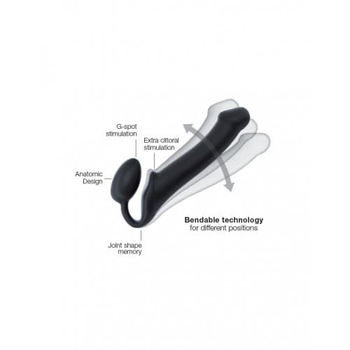 strapless strap-on-Strap-on Me Silicone Bendable Strap-On Nero - M-LaChatte.it