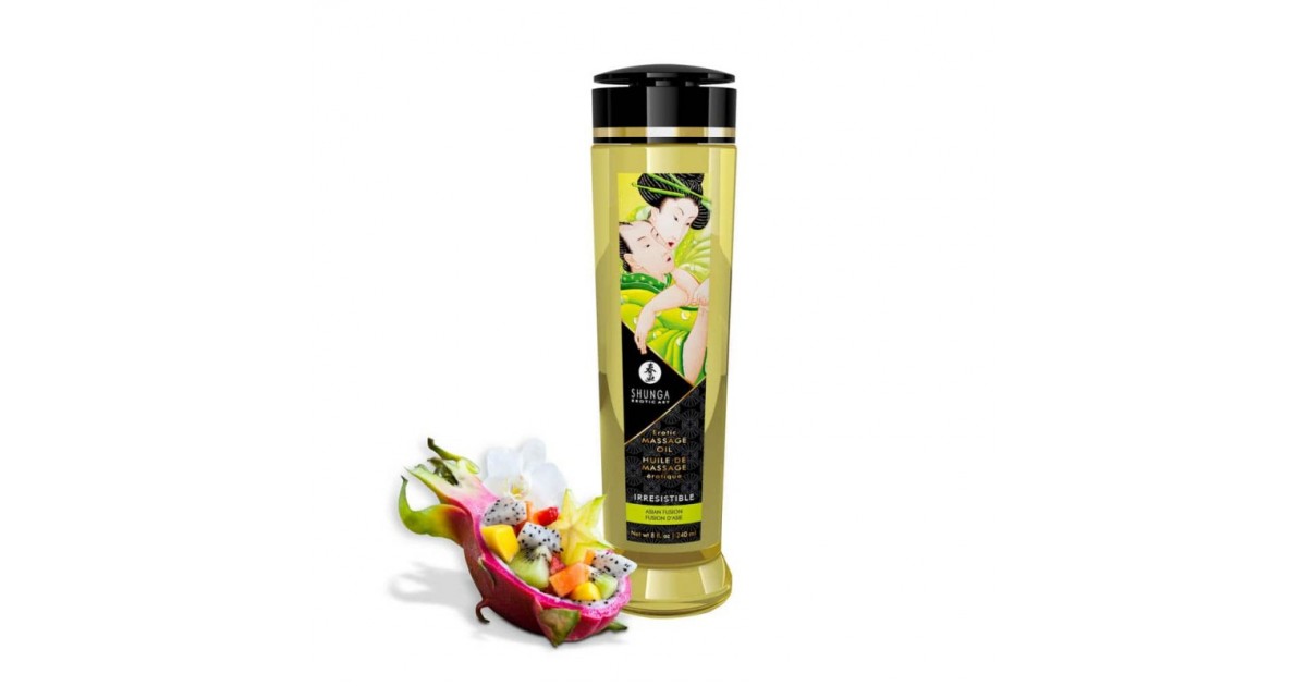 olii per massaggi-Olio massaggi Shunga IRRESISTIBLE fragranza Asian Fusion 240 ml-LaChatte.it
