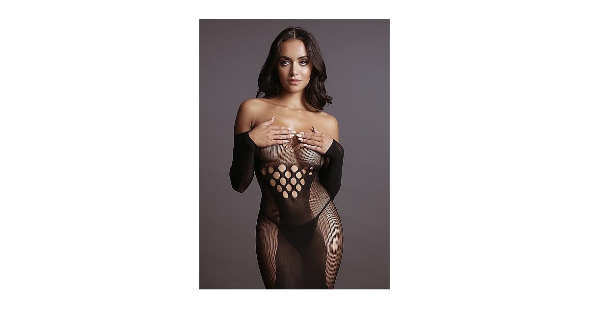 bodystocking-Mini Abito Senza Spalline a Maniche Lunghe-LaChatte.it