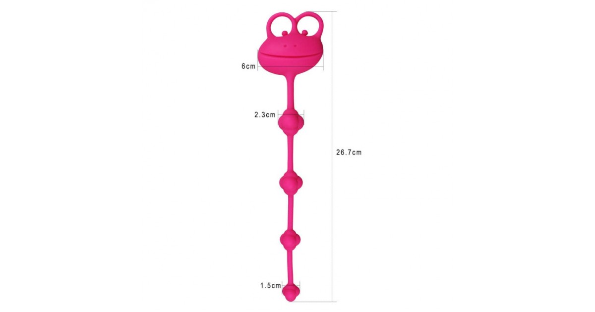 palline - anal beads-Silicone Frog Anal Beads Fucsia-LaChatte.it