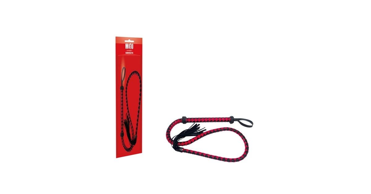 fruste e paddle-Frusta in ecopelle bicolore Light Saber Whip 110 cm-LaChatte.it