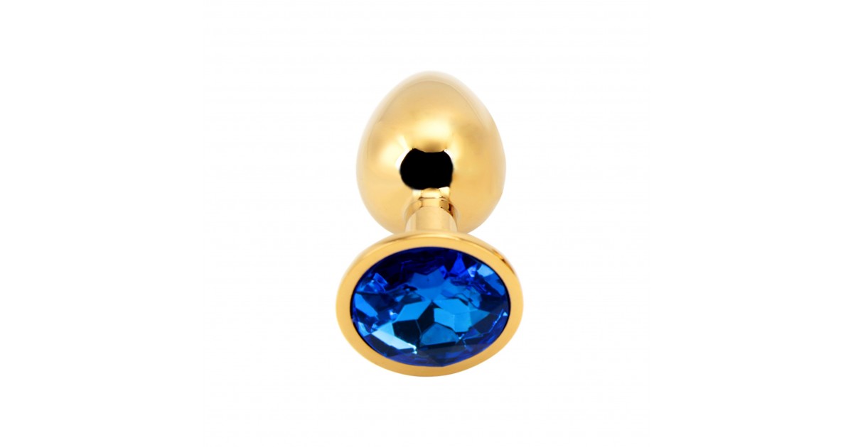 anal bijoux-Rosebud Anal Plug Gold S Blue-LaChatte.it
