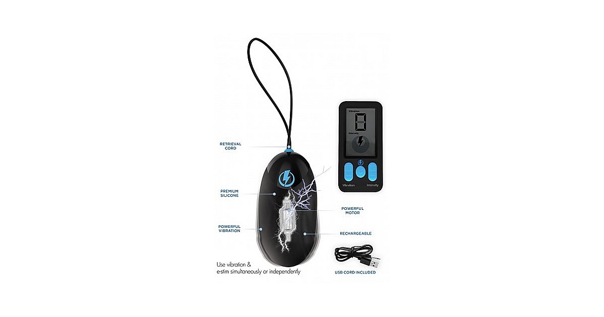ElectroSEX-5X Vibrating & E-Stim Silicone Egg + Remote-LaChatte.it