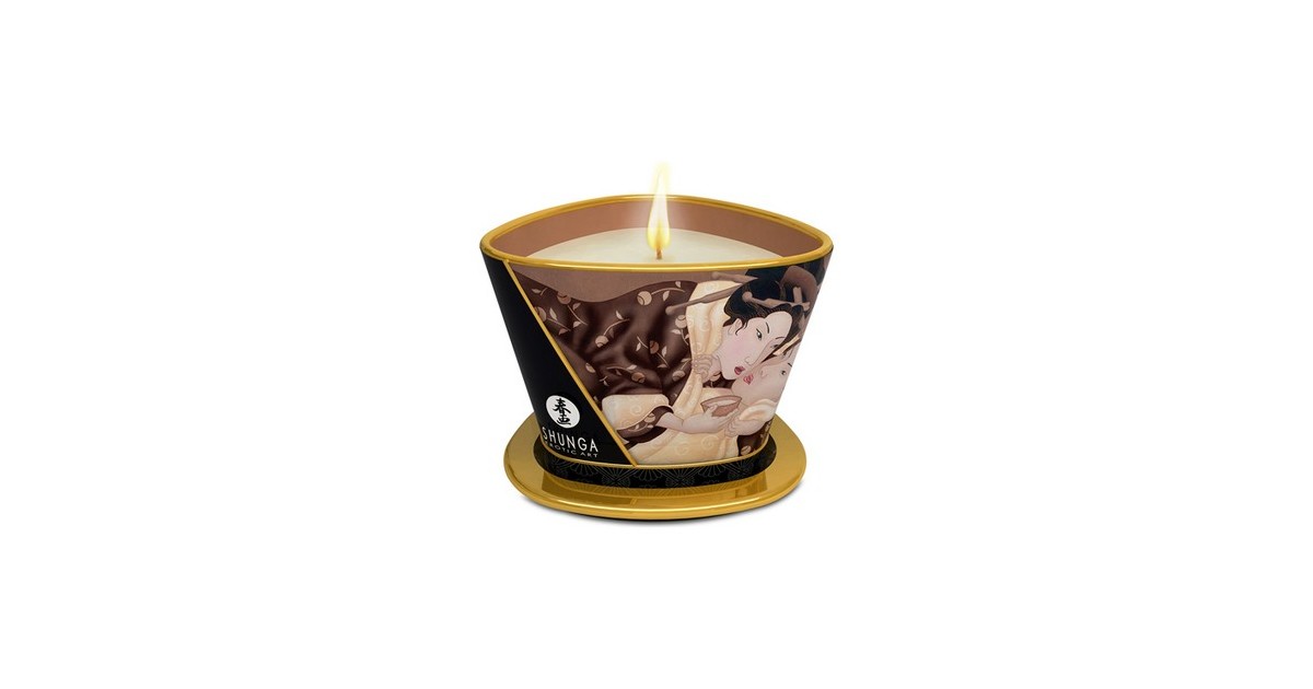 candele per massaggi-Candela massaggio Shunga fragranza cioccolato 170 ml-LaChatte.it