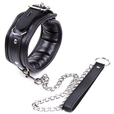 Collar with leash black