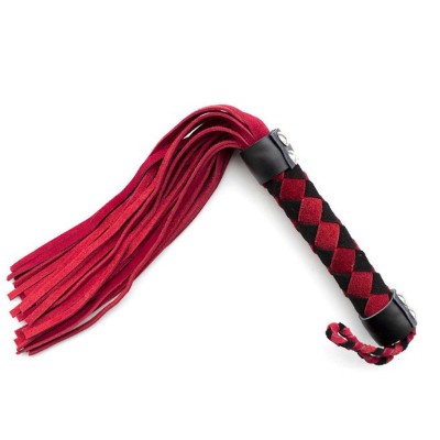 Leather Flogger 38 cm black/red