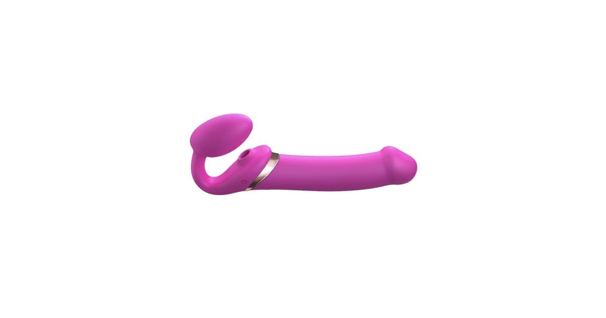 strapless strap-on VIBRANTI-Strap-on Multi Orgasm Remote Control Rosa XL-LaChatte.it