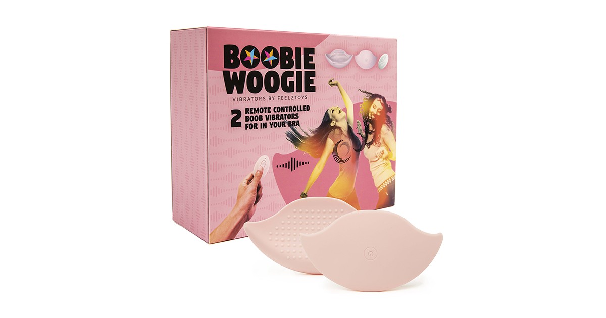 sex toys con telecomando wireless-Boobie Woogie Remote Controlled Boob Vibrators-LaChatte.it